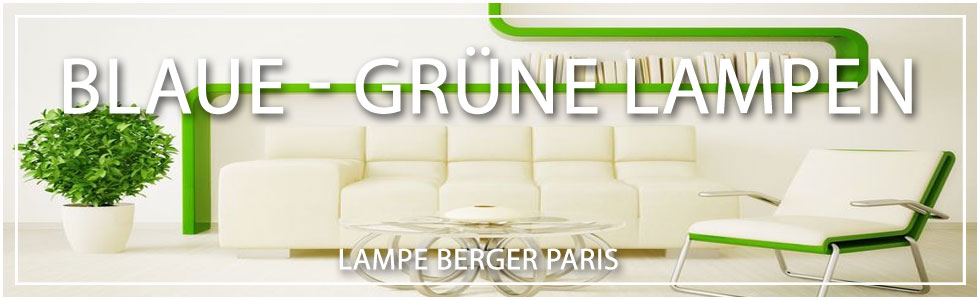 Grüne und blaue Lampen von Lampe Berger