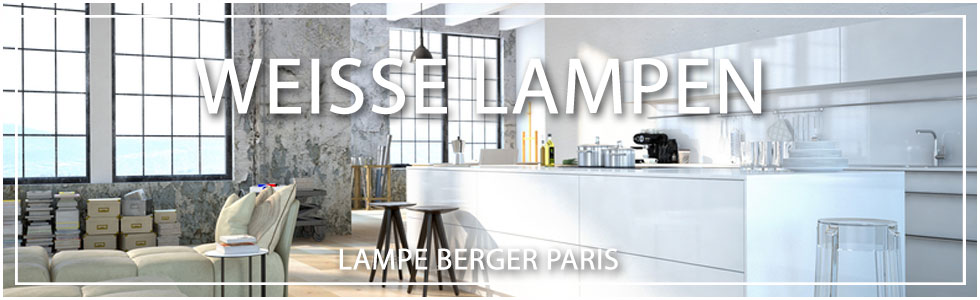 Weisse Lampen von Lampe Berger Paris